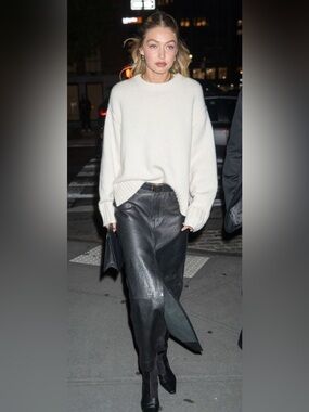 Zara faux leather midi skirt